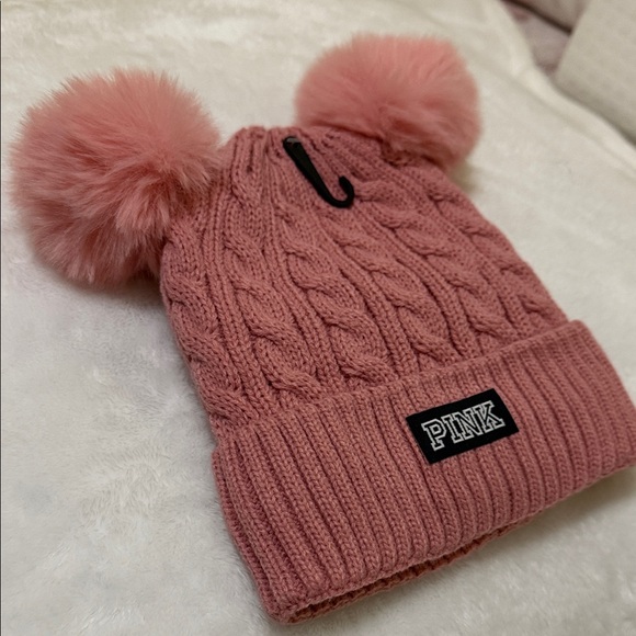 🆕 Pink Pom-Pom Beanie - Picture 2 of 6